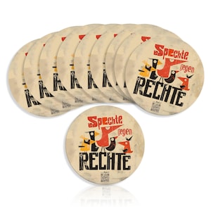 Bundel van 10 promo-stickers "Spechten tegen rechten" stickers - FROIDE | linkse vogel specht sticker tegen rechts geen nazi's LGBTQ+ woke antifa