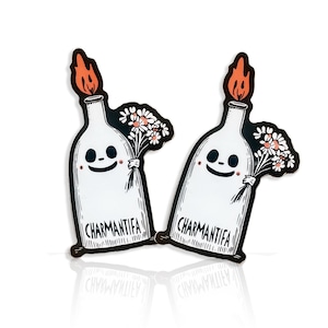 Premium gestanste stickerbundel van 2 "CHARMANTIFA Molli"-stickers - FROIDE | links stickers tegen rechts geen nazi's LGBTQ+ maakte antifa 161 wakker