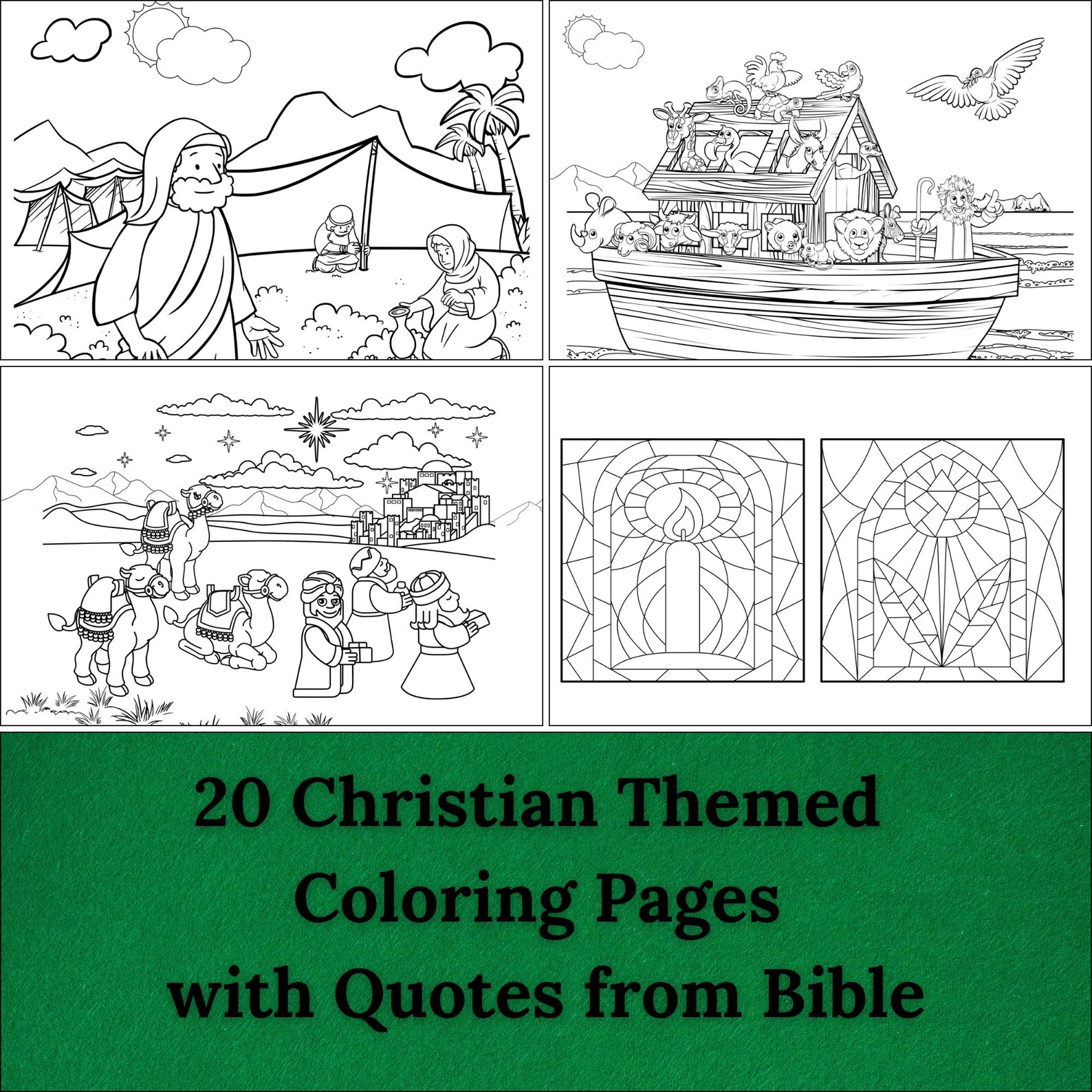 20 Cute CHRISTIAN Coloring Page Religious Coloring Sheet Christian
