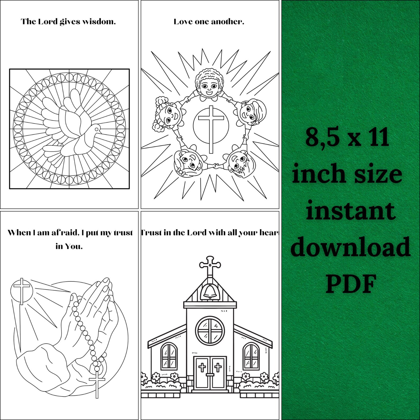 20 Cute CHRISTIAN Coloring Page Religious Coloring Sheet Christian