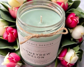 16 oz Large Glass Jar All Natural Soy Candle
