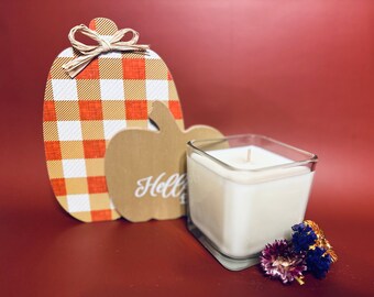 12 oz square glass - all natural Soy Candles