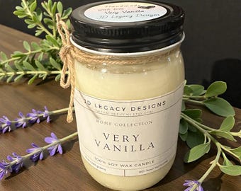 Rustic Mason Jar Candle | All Natural Soy Wax | Handmade