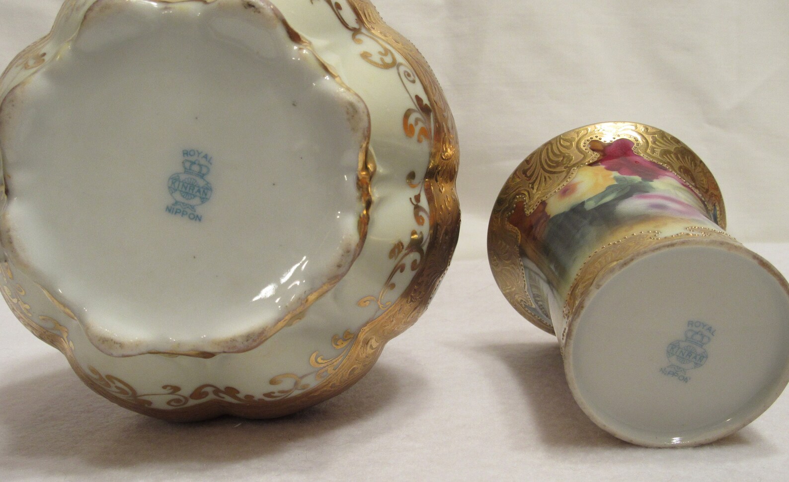 Antique Royal Kinran Nippon Hand Painted Chocolate Pot/pitcher Etsy