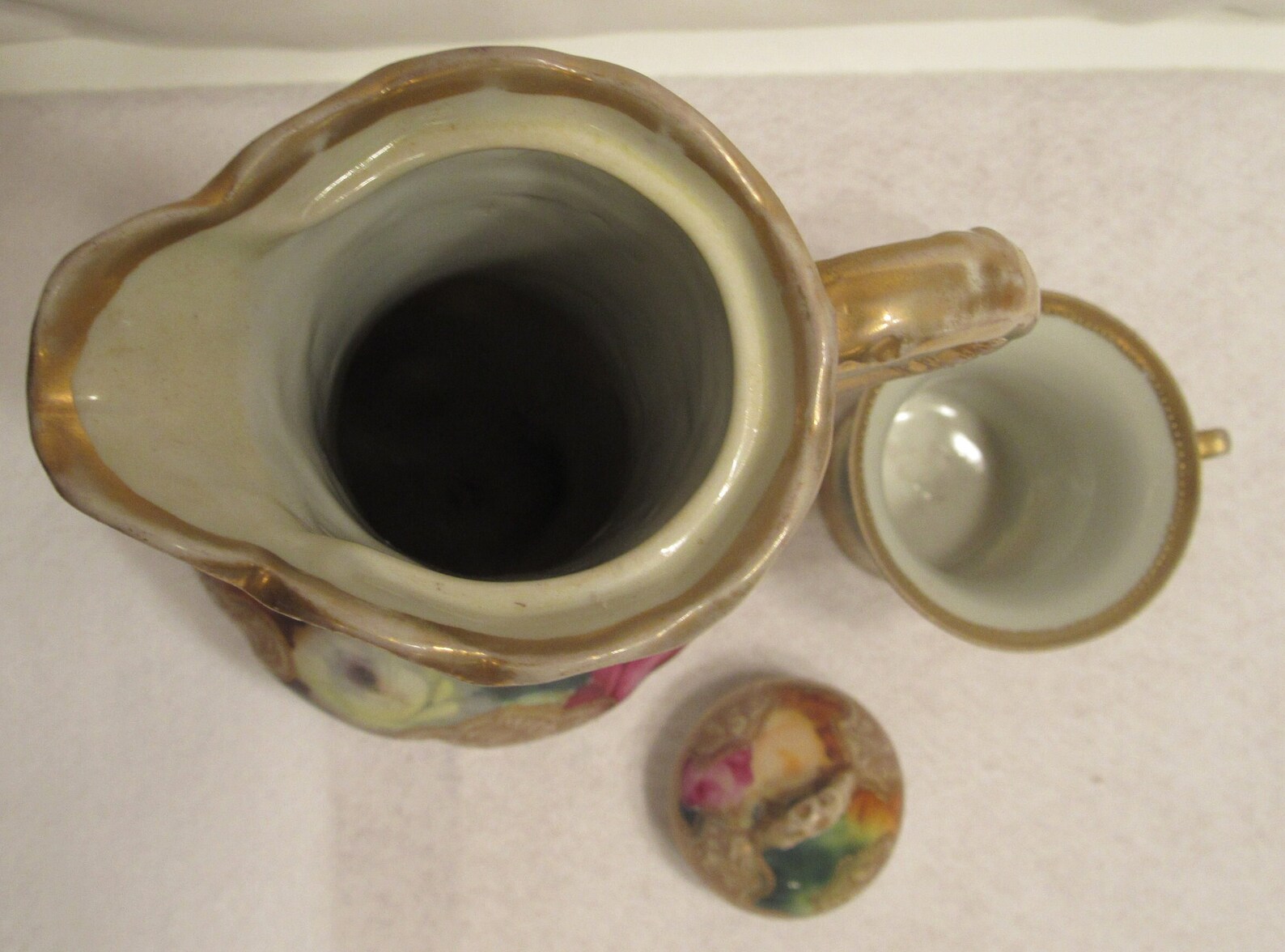 Antique Royal Kinran Nippon Hand Painted Chocolate Pot/pitcher Etsy