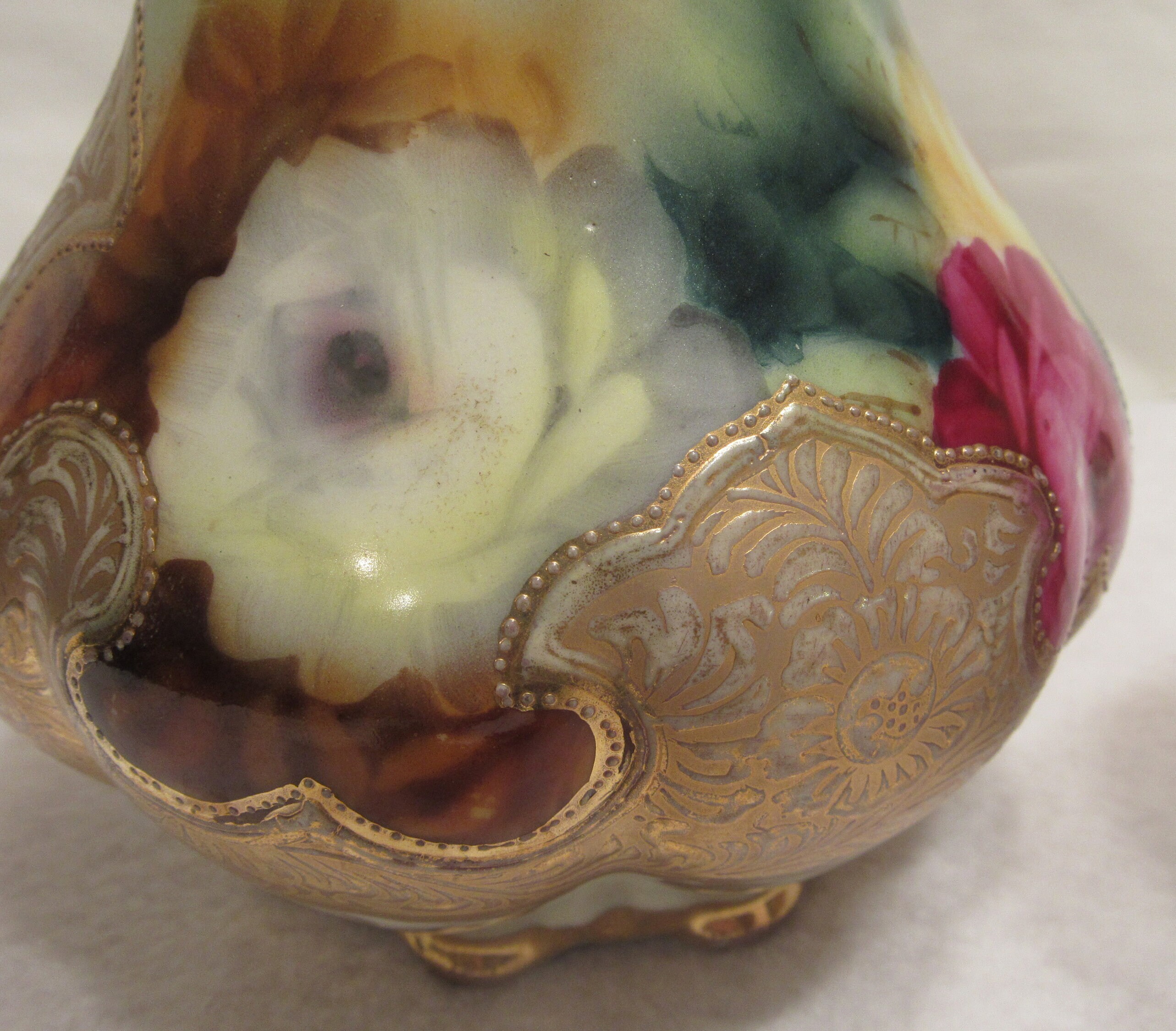 Antique Royal Kinran Nippon Hand Painted Chocolate Pot/pitcher Etsy