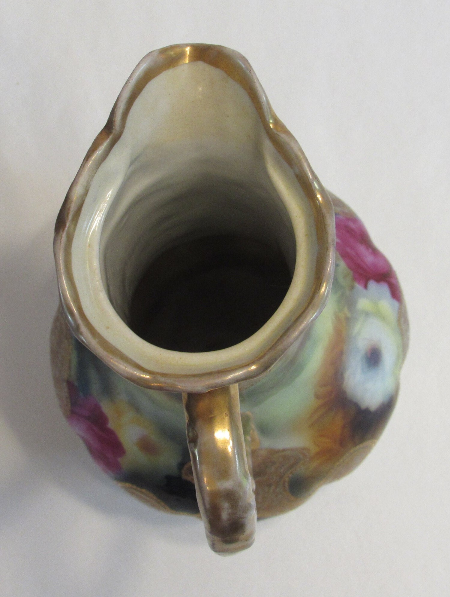 Antique Royal Kinran Nippon Hand Painted Chocolate Pot/pitcher Etsy