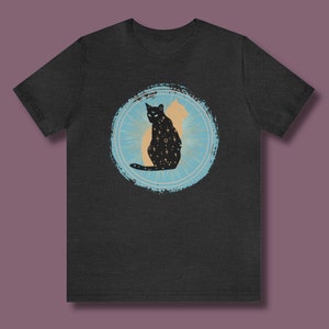 Celestial Cats T-Shirt: Eclipse Design, Soft Cotton Unisex Tee