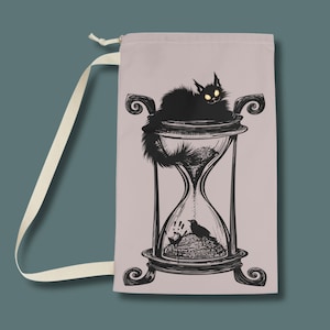 Spooky Black Cat Laundry Bag, Cat Laundry Bag, Animal Laundry Bag, Dorm Room Laundry Bag, Moving In Gift, Gift For College Student