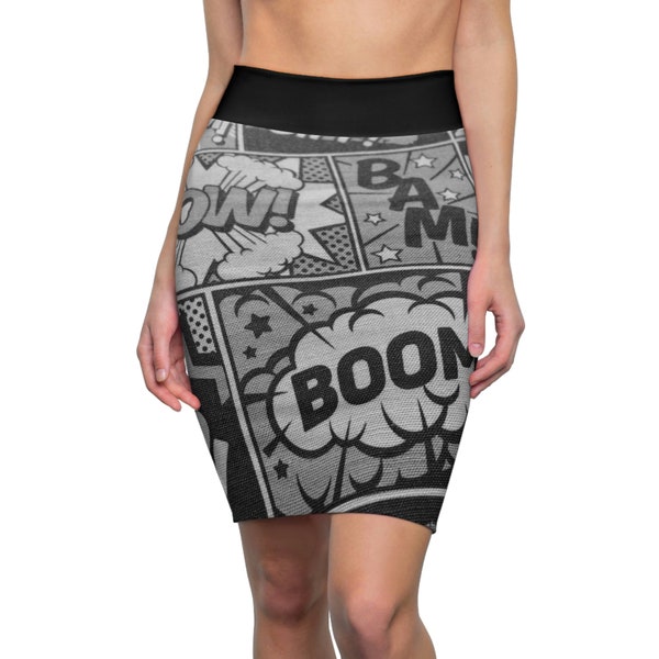 Unique Women's Pencil Skirt Collection| Featuring Comic Prints and Rockabilly Styles| Perfect Gifts for Her| Stylish and Fun Skirts