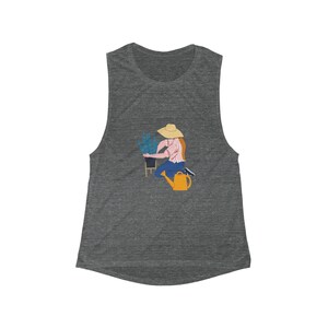 Flowy Muscle Tank, Light & Airy Summer Tee, Relaxed Fit Yoga Tank, Women&#39;s Sleeveless Workout Top, Casual Elegant Athletic Clothing