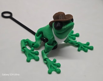 Fidget Cowboy Frog Straw Topper