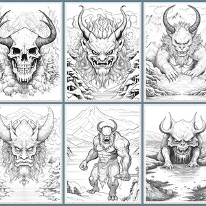 32 Fury Demons Coloring Pages, Fury Demons Adults Printable Grayscale ...