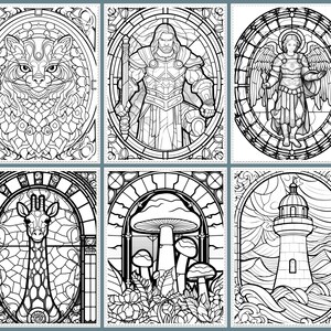 36 Stained Glass Coloring Pages, Stained Glass Windows Printable ...