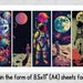 50 Astronaut Printable Bookmarks, Spaceman Digital Download Bookmark ...