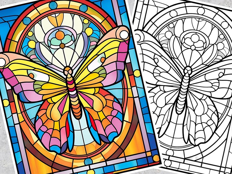 36 Stained Glass Coloring Pages, Stained Glass Windows Printable ...