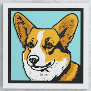 Corgis Shadow Box, SVG Layered Design für Cricut Silhouette und andere Schneidemaschinen, 3D Corgis Layered SVG Shadowbox, 3D Layered Corgis Dog