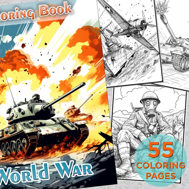 Coloring Army Page Etsy