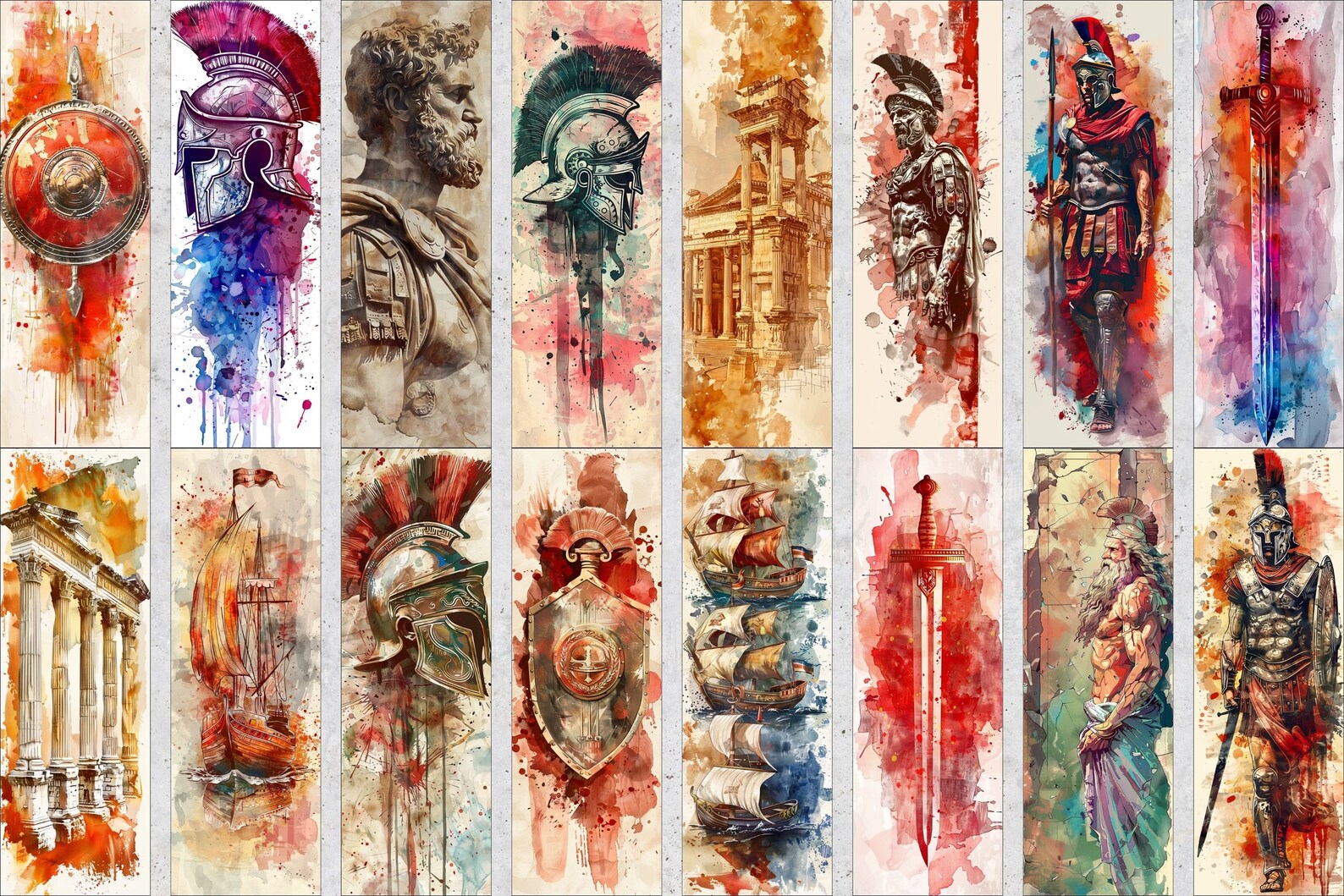 50 Ancient Rome Printable Bookmarks, Historical Digital Download ...