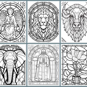 36 Stained Glass Coloring Pages, Stained Glass Windows Printable ...