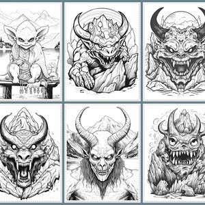 32 Fury Demons Coloring Pages, Fury Demons Adults Printable Grayscale ...