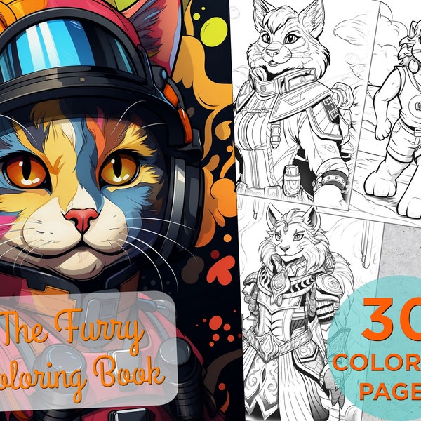 Furry Coloring Page - Etsy Australia