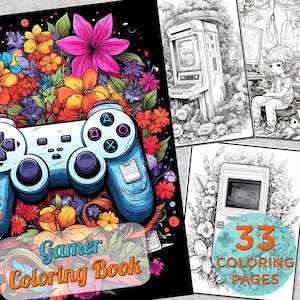 33 Gamer Coloring Pages, Gamer Adults Printable Coloring Page, Game Controller Drawings Coloring pages, Gamer Digital Coloring Book