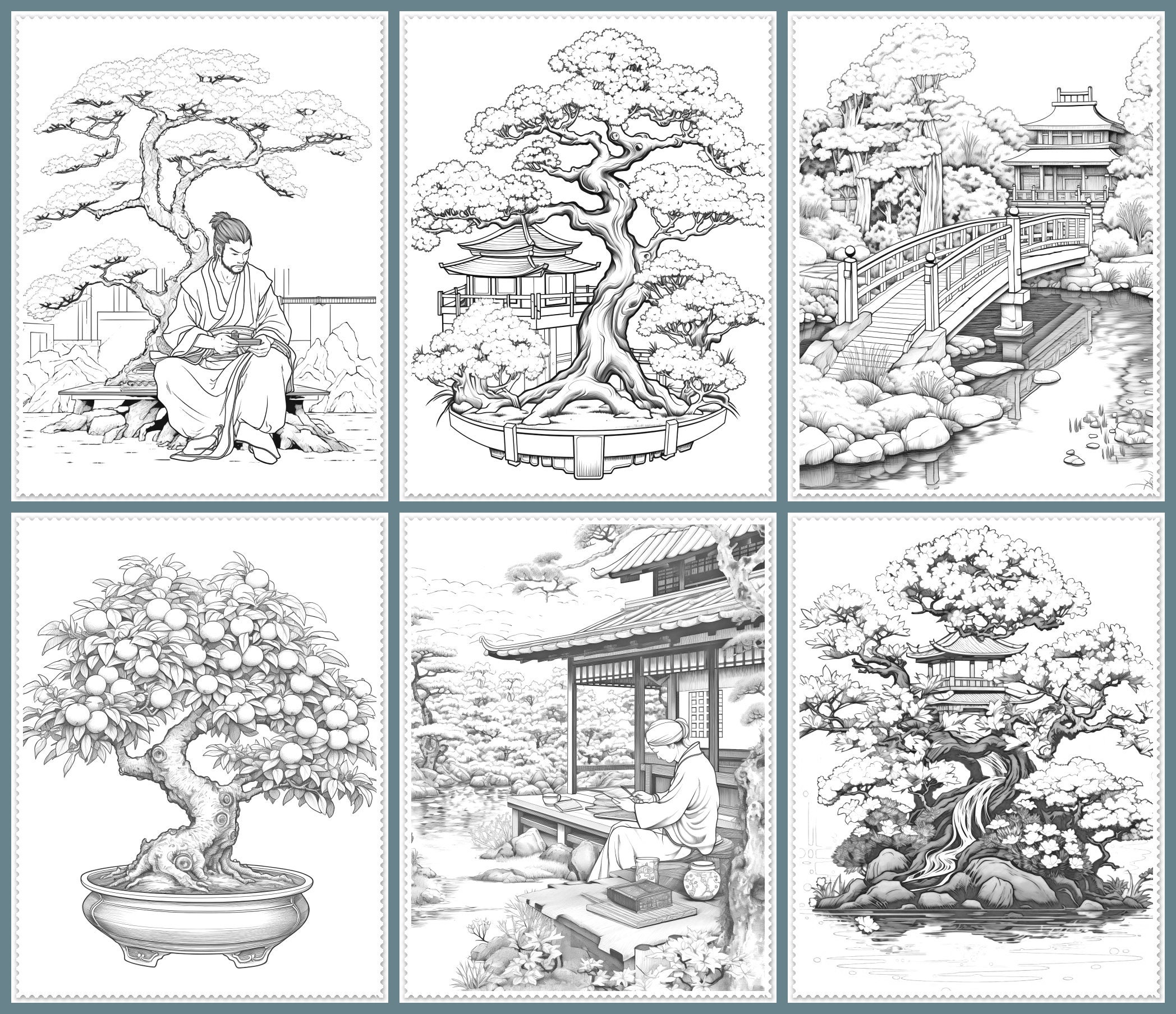 30 Japan Garden Coloring Pages, Japan Bonsai Tree Adults Printable ...