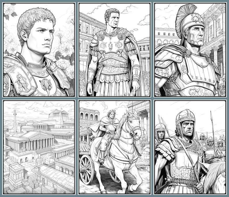 40 Ancient Rome Coloring Pages, Adults Printable Coloring Page With