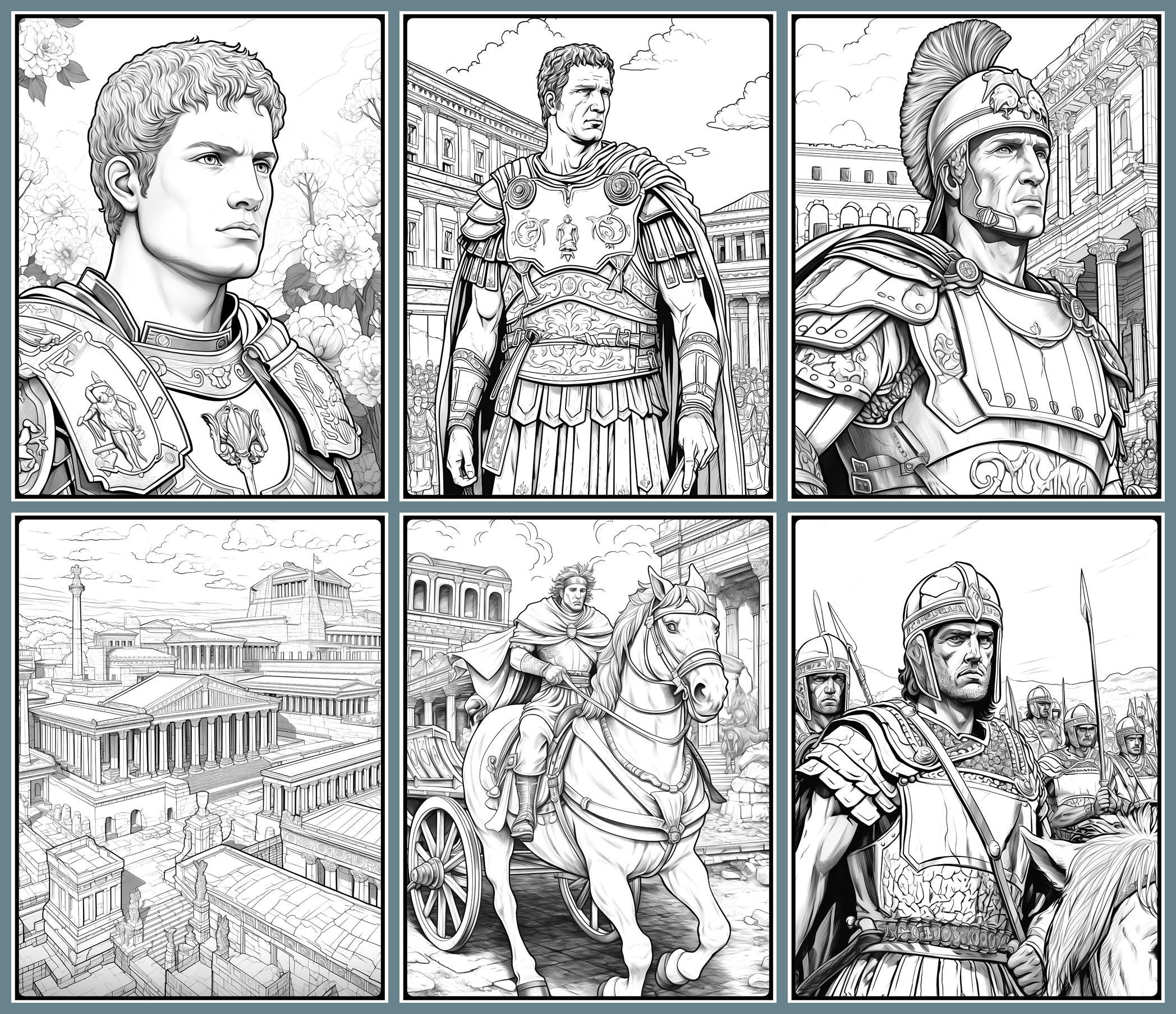 40 Ancient Rome Coloring Pages, Adults Printable Coloring Page With ...