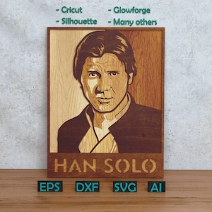 Design em camadas de heróis de Star War para corte a laser e papel, Star War SVG DXF para Cricut e Silhouette X-Tool Glowforge Shadow box art