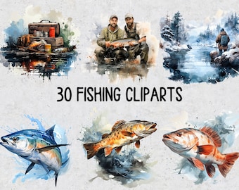 30 vissen PNG sublimatie cliparts, set van transparante PNG vissen clipart voor sublimatie prints, transparante vissen PNG clip arts