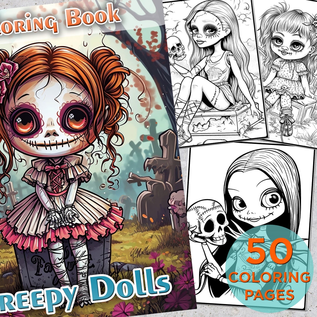 Buy 50 Creepy Dolls Coloring Pages, Adults Horror Dolls Printable Grayscale  Coloring Book Pages for Adults, Cute \u0026 Creepy Digital Coloring Book Online  in India - Etsy, image size:1080x1080