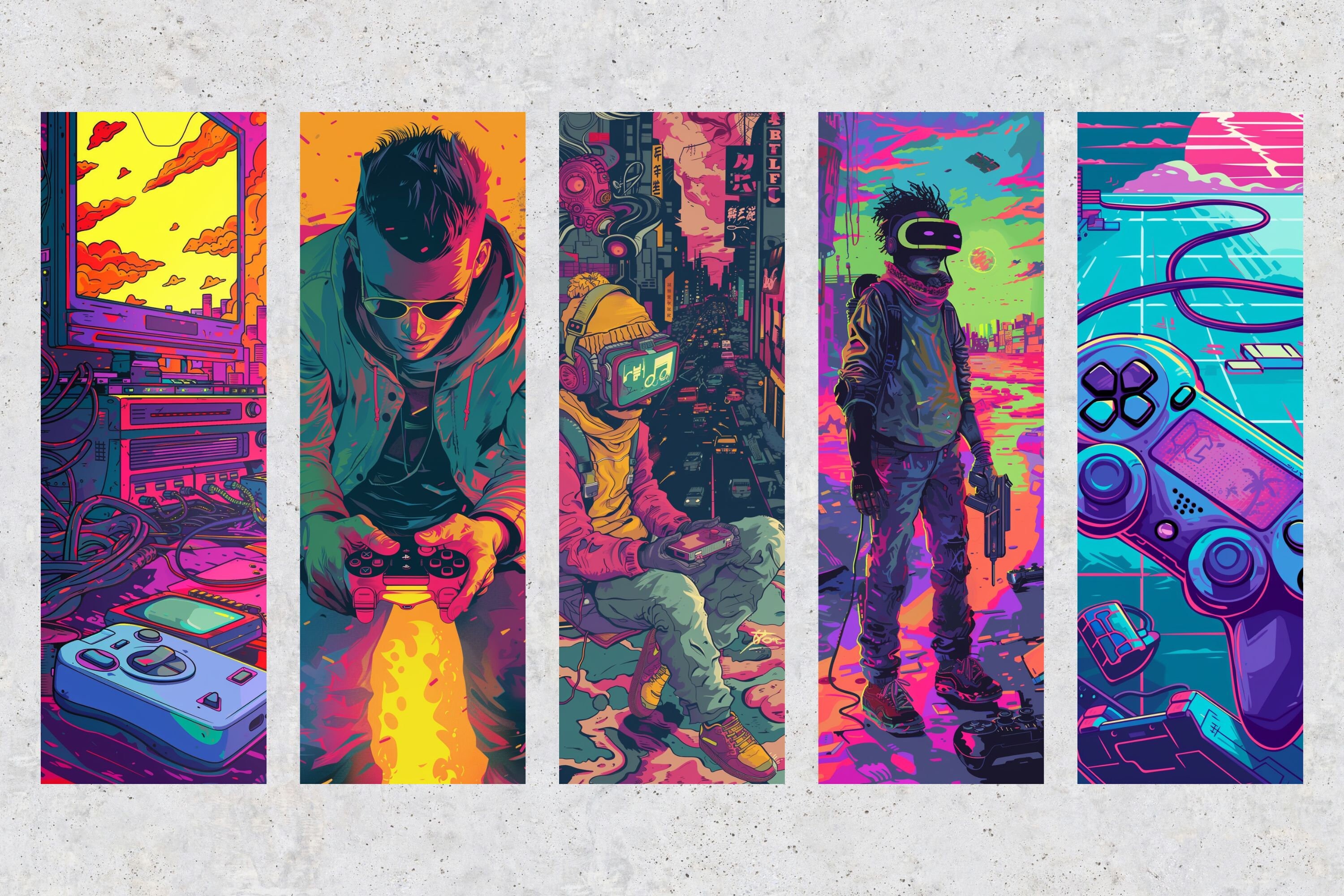 Game Bookmarklets 45 Gamer Printable Bookmarks, Video Game Digital Download Bookmark ...