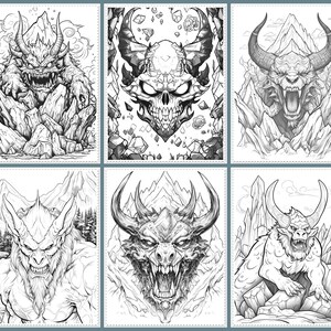 32 Fury Demons Coloring Pages, Fury Demons Adults Printable Grayscale ...