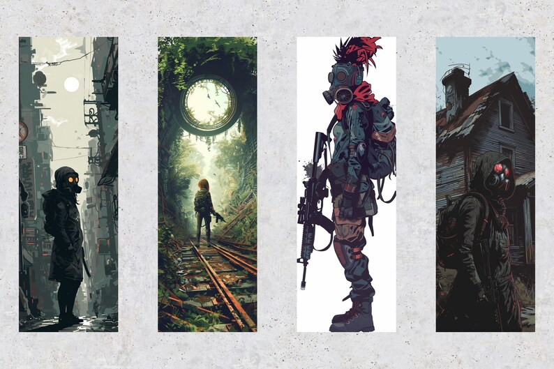 50 Post-apocalyptic Printable Bookmarks, Apocalypse Digital Bookmark ...