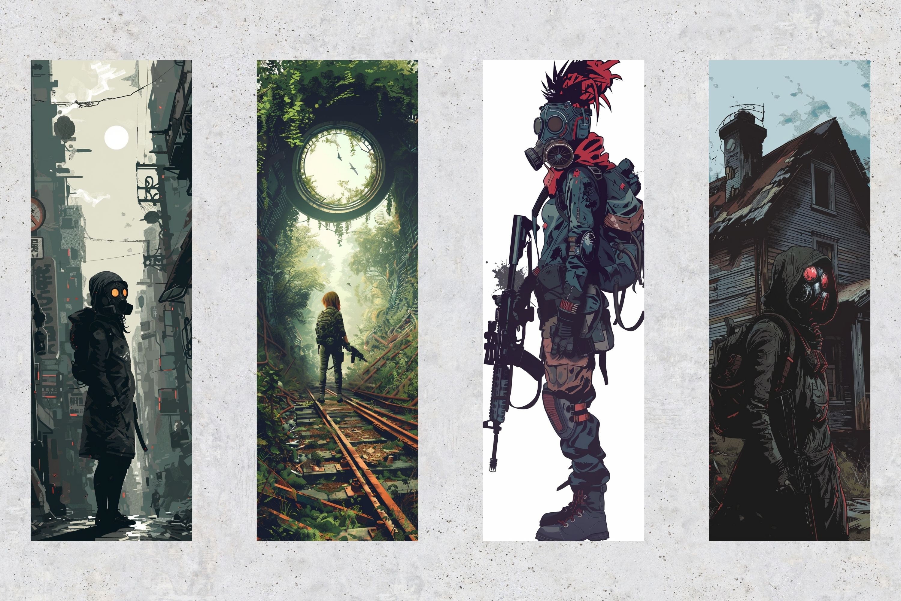 50 Post-apocalyptic Printable Bookmarks, Apocalypse Digital Bookmark ...