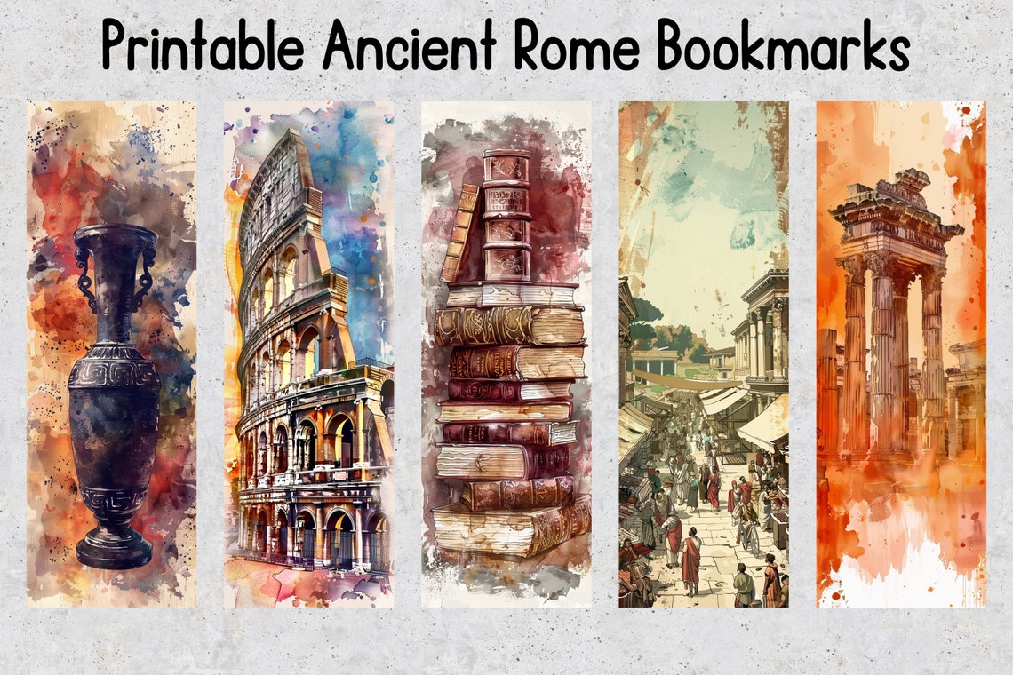 50 Ancient Rome Printable Bookmarks, Historical Digital Download ...
