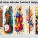 50 Musical Printable Bookmarks, Instruments Digital Download Bookmark ...