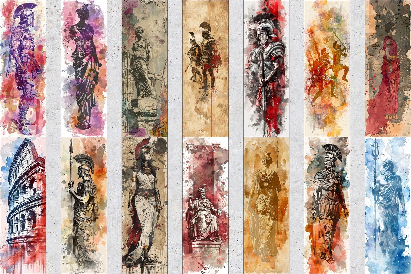 50 Ancient Rome Printable Bookmarks, Historical Digital Download ...