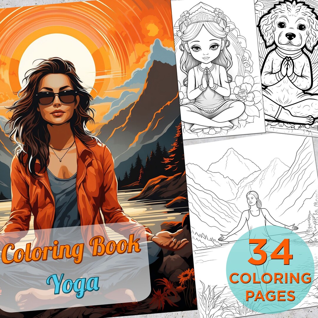 34 Yoga Coloring Pages, Adults Printable Coloring Page With Yoga Arts ...