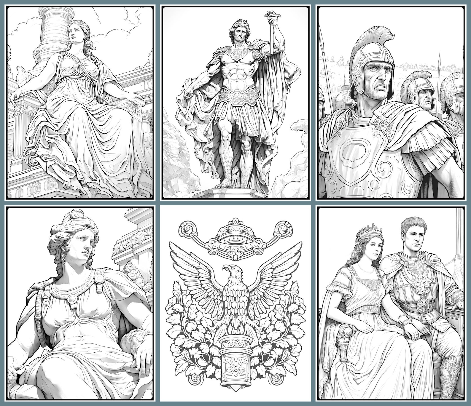 40 Ancient Rome Coloring Pages, Adults Printable Coloring Page With ...