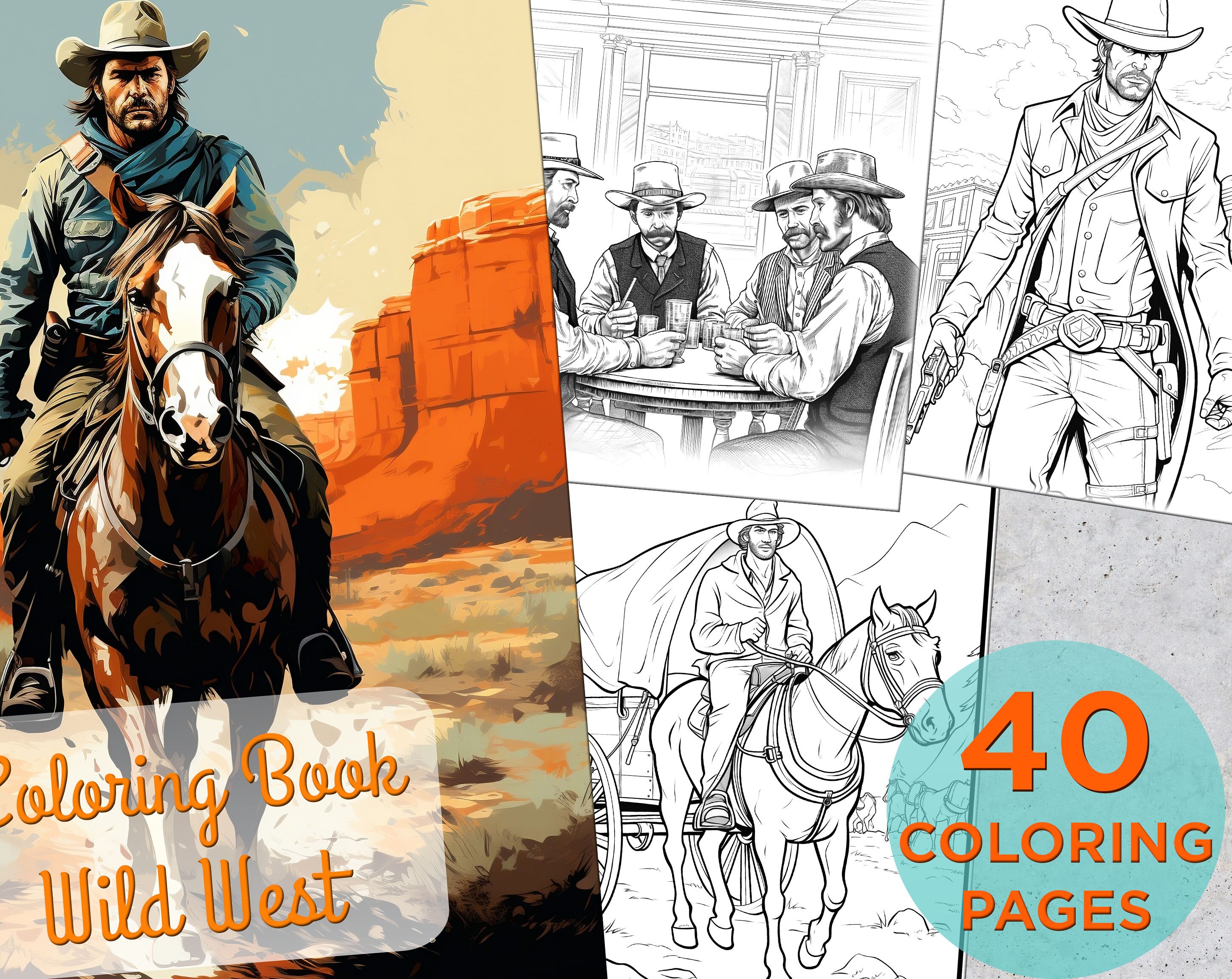 Western Landscape Coloring Pages