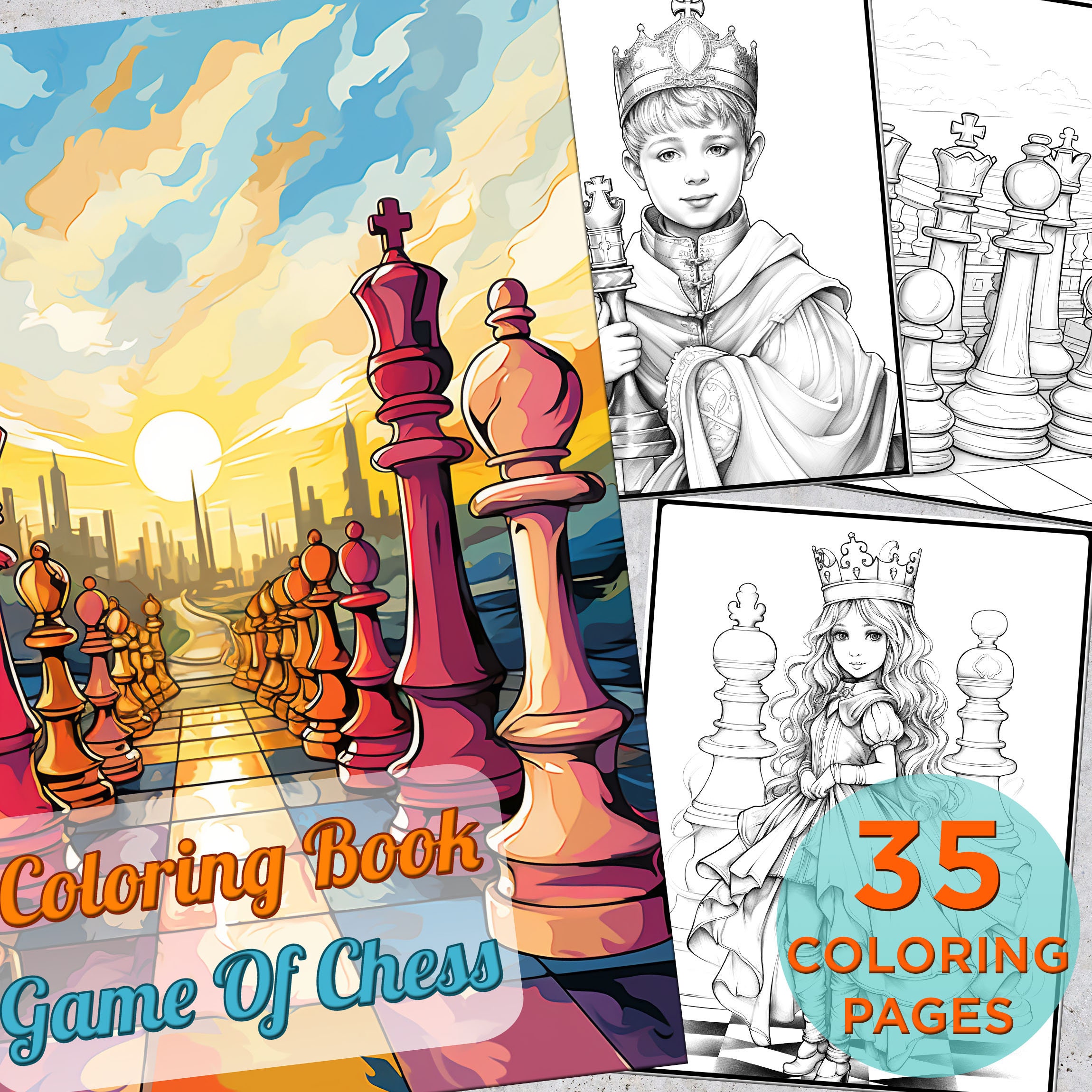 The Game Of Chess By Arturo Ricci Painting Artwork Paint By Numbers Kit DIY