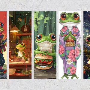 50 Frog Printable Bookmarks, Frog Digital Download Bookmark Sheets ...