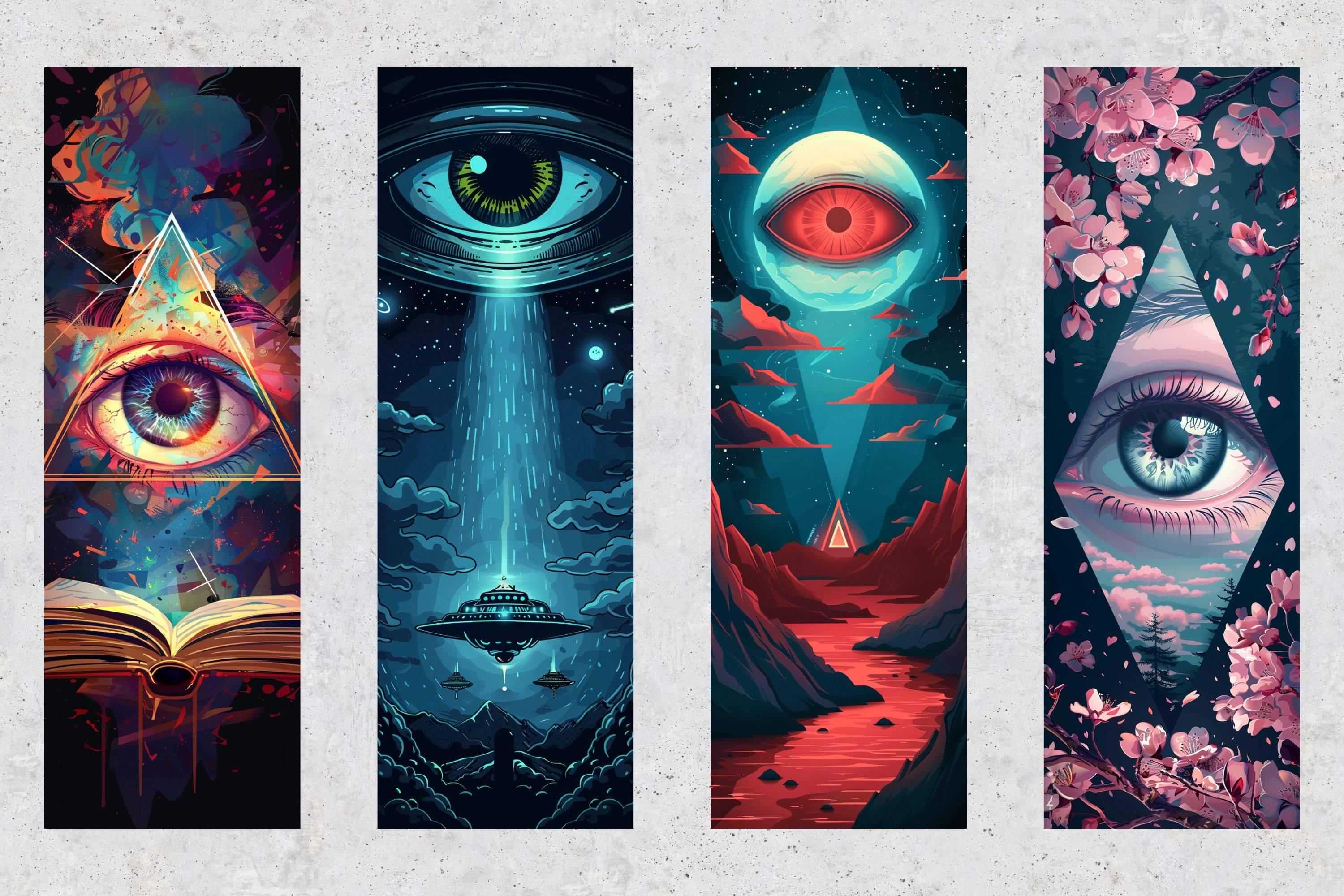 Sharp Bookmark 50 Watchful Eyes Printable Bookmarks, Close-up Eye Download Bookmark ...