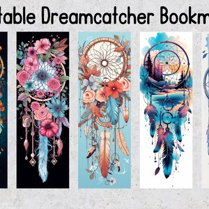 50 Dreamcatcher Printable Bookmarks, Dreamcatcher Digital Bookmark ...