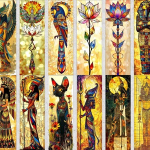 55 Egyptian Art Printable Bookmarks, Historical Digital Download ...