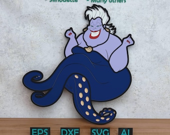 Cartoon Villain Layered Design for Laser And Paper Cutting, Cartoon Villain SVG DXF for Cricut & Silhouette Glowforge Shadow box