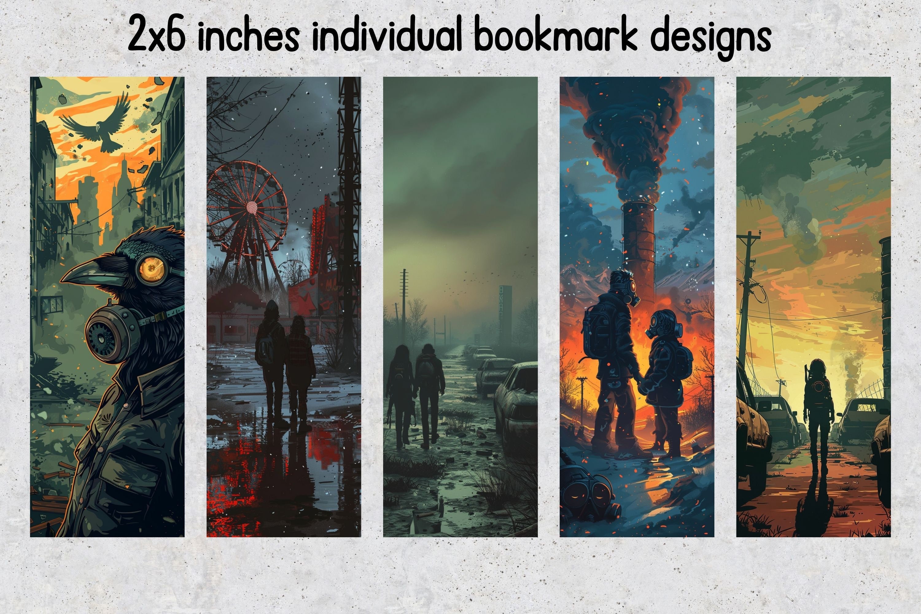 50 Post-apocalyptic Printable Bookmarks, Apocalypse Digital Bookmark ...